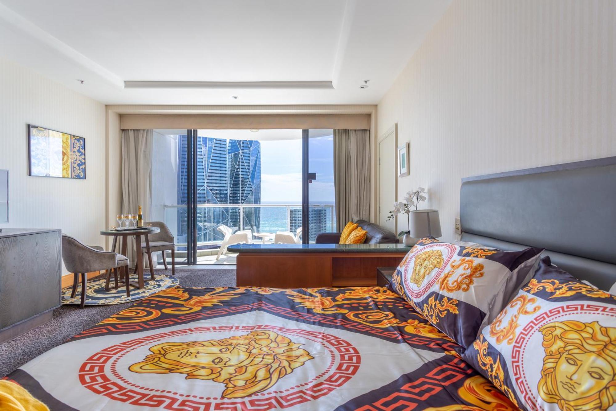 Luxury Privately Owned Ocean View Studio Apartments At O4Ks Gold Tower Gold Coast Værelse billede